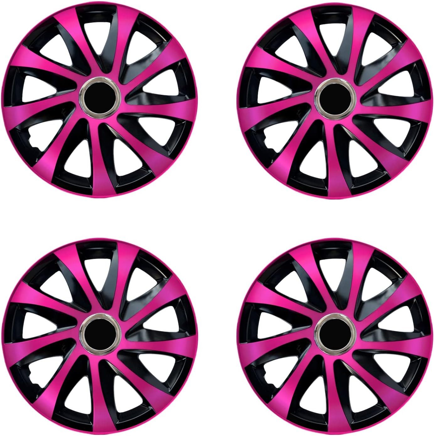 NRM Radkappe DRIFT Extra 13 Zoll in Pink, 13 in Zoll, (4-St) Radzierblenden für Stahlfelgen Radkappen Satz 4er Set 13"