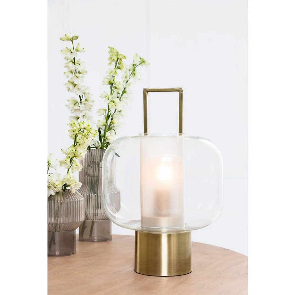 Light & Living Tischleuchte Tischleuchte von Light & Living ARTUROS Ø23 x 36 cm Lampe Glas Bronze, ohne Leuchtmittel