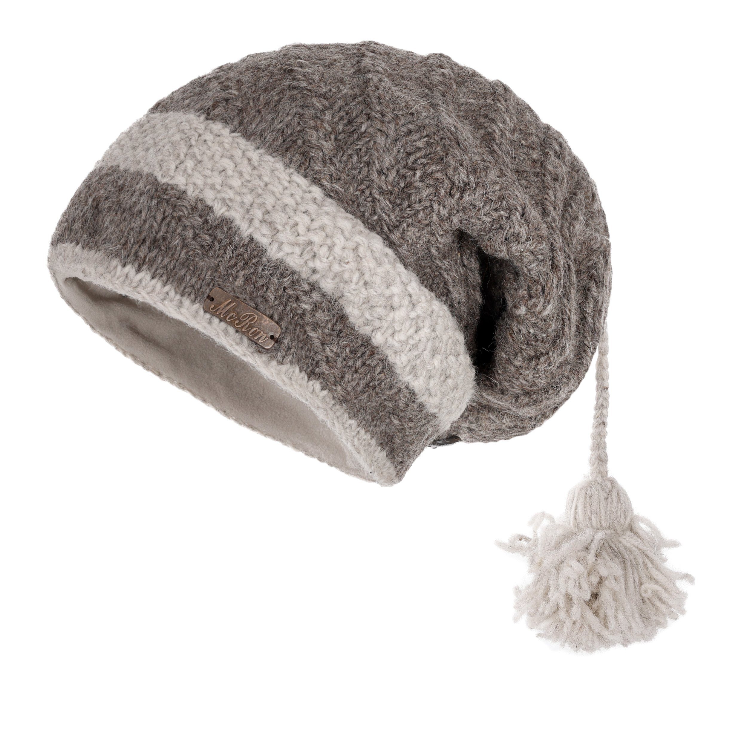 McRon Strickmütze Wollmütze mit Bommel Modell Vega