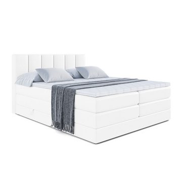 ALTDECOR Boxspringbett BOXI 1 KING (Multipocket-Matratze H4, H3 Matratze Bonellfederung, Topper, Kopfteil)