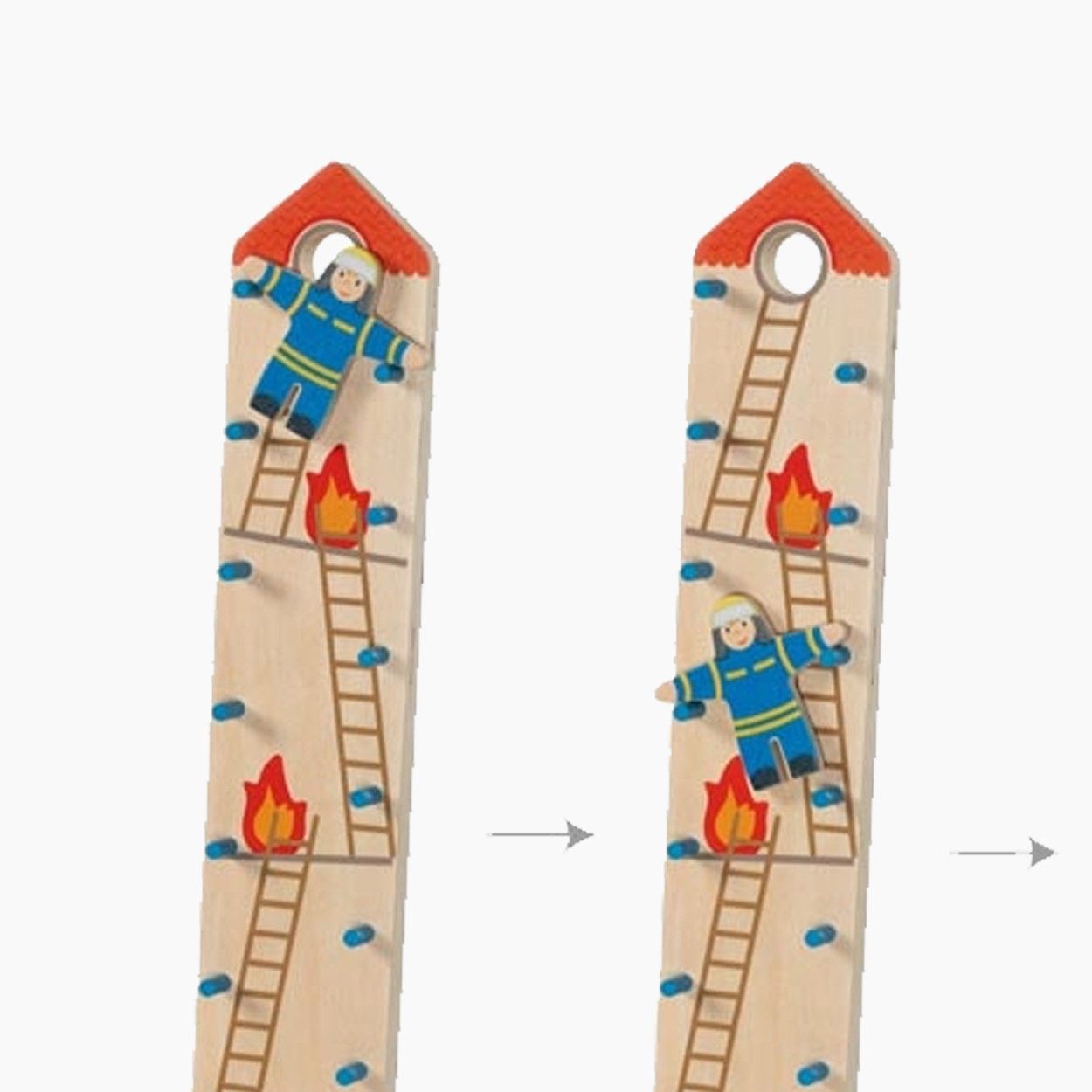 goki Kugelbahn Purzelmännchen Brandmeister Benno, (packung, 3-tlg., spar set), Spielfreude für kleine Helden