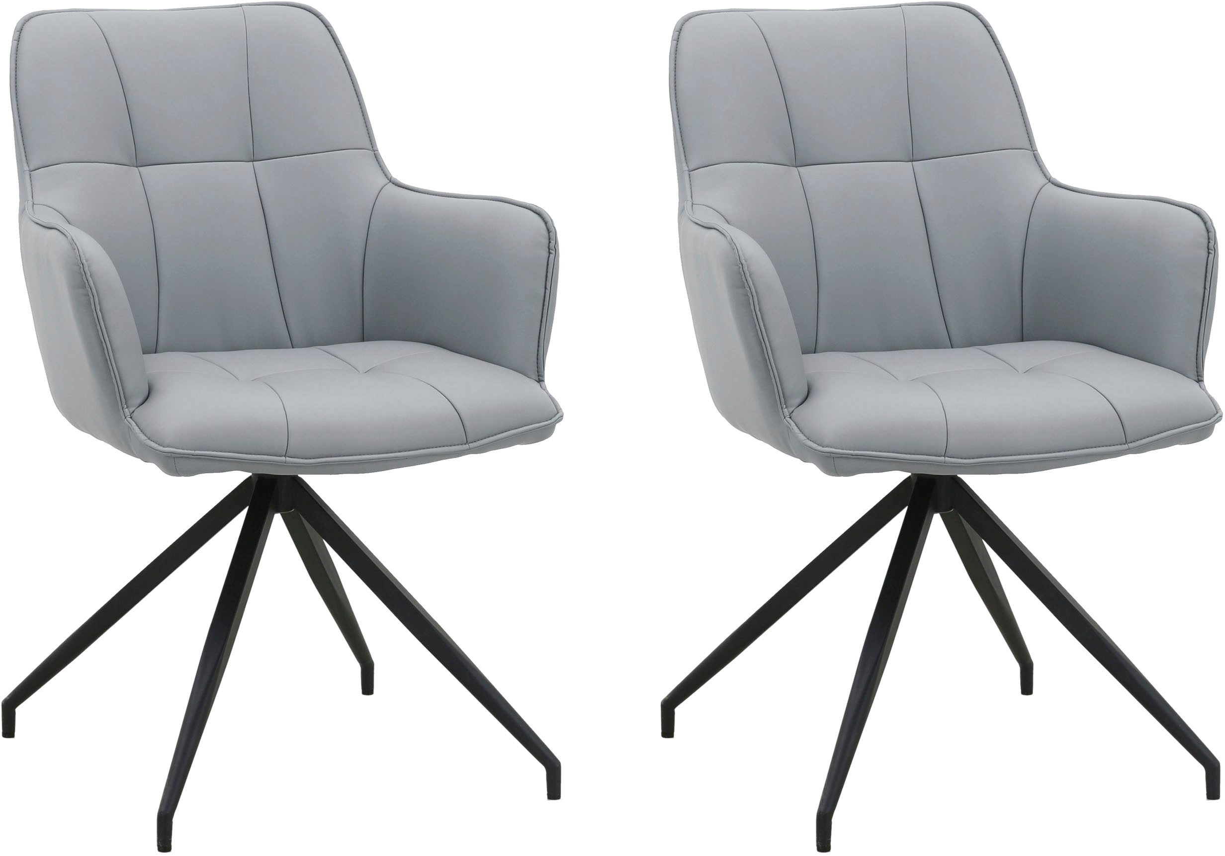 OTTO home Esszimmerstuhl Cardiff (1 St), Sitzschale 360° drehbar, Kunstleder Bezug, Sitzhöhe 49 cm