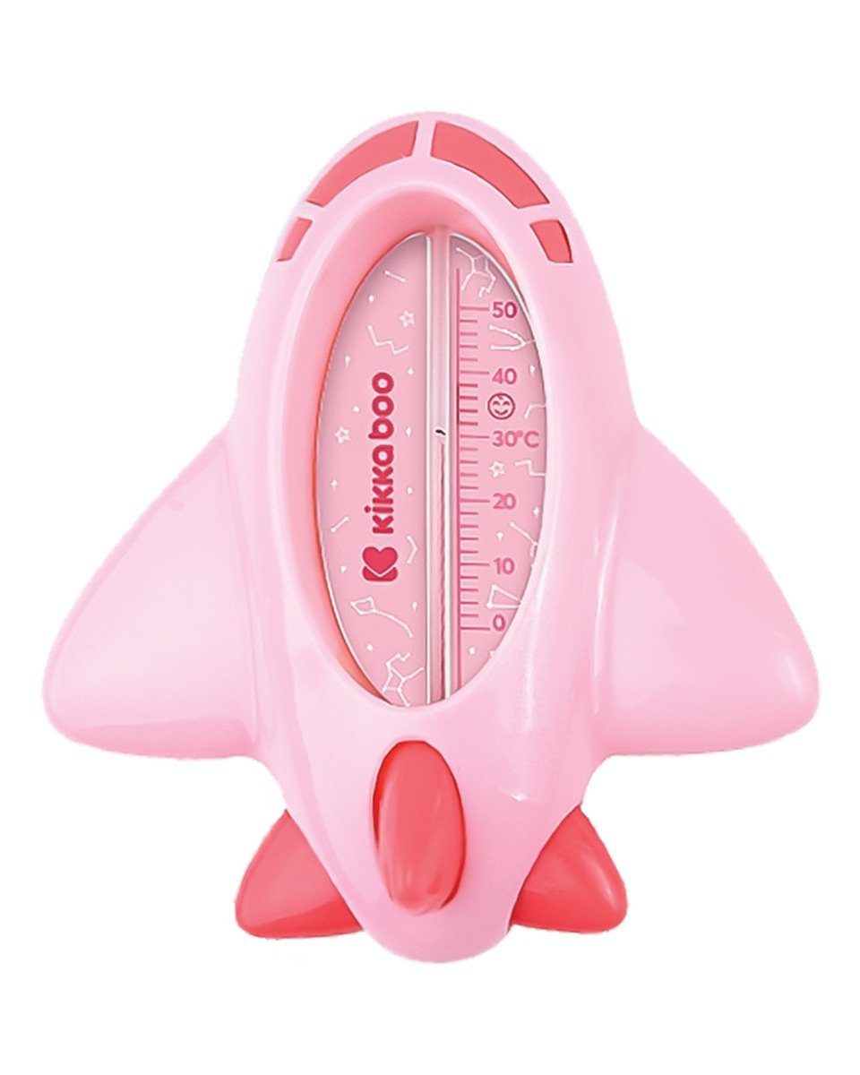 Kikkaboo Badethermometer sicheres Baden ein 1-tlg., rosa Badethermometer Flugzeug, für Wasserthermometer