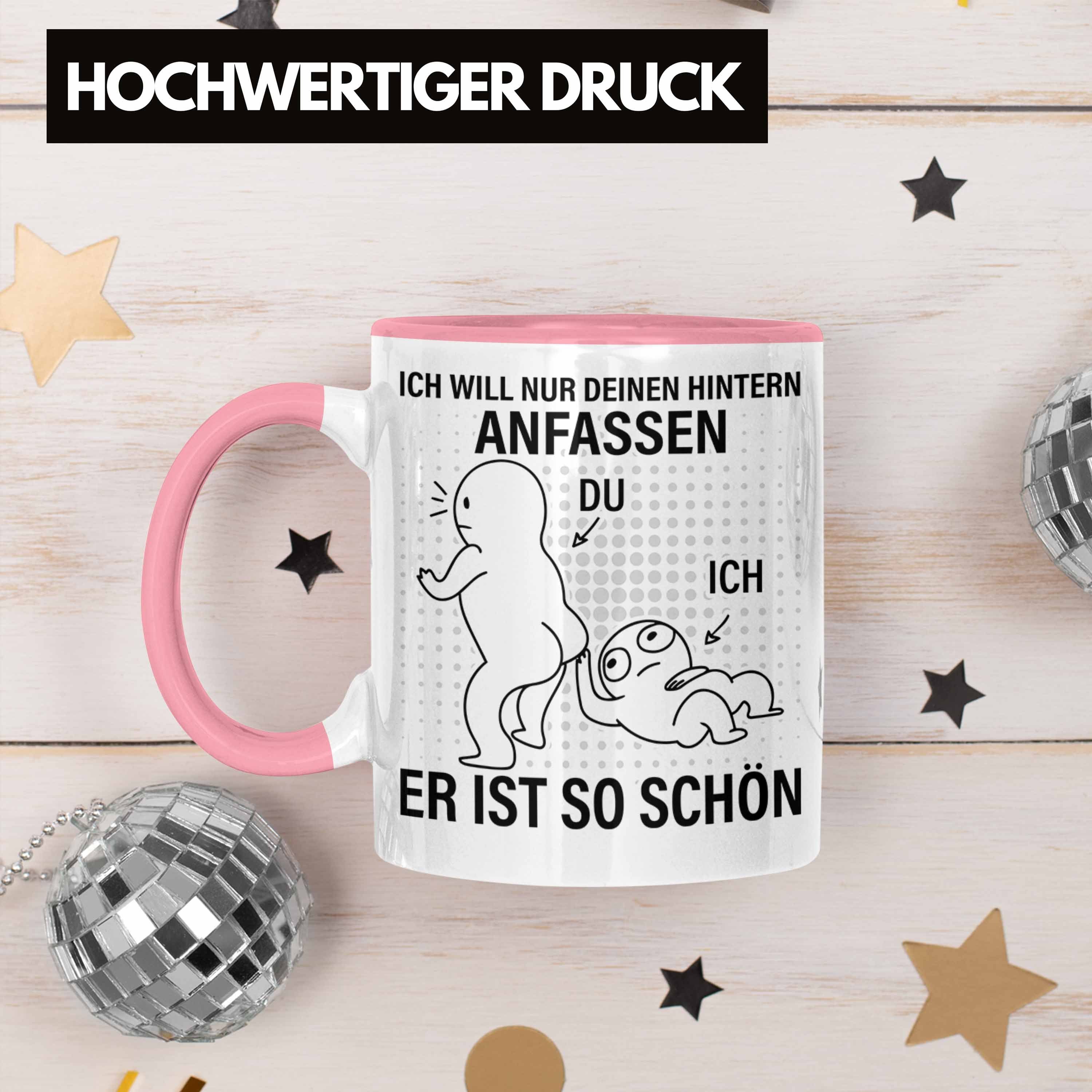 Trendation Tasse Trendation - Valentinstag Tasse Geschenk Freundin Hintern Anfassen Lus
