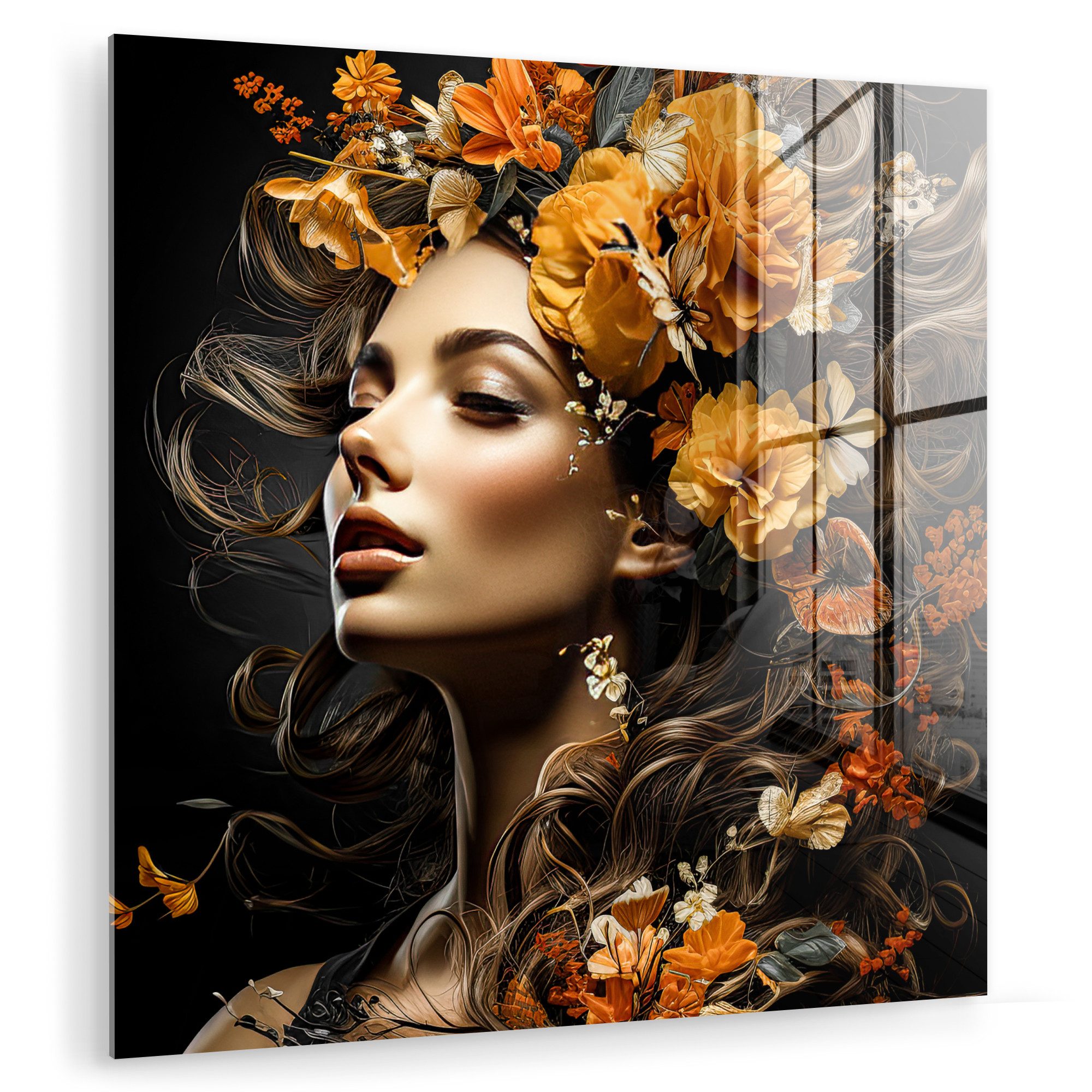 MuchoWow Acrylglasbild Frau - Porträt - günstig online kaufen
