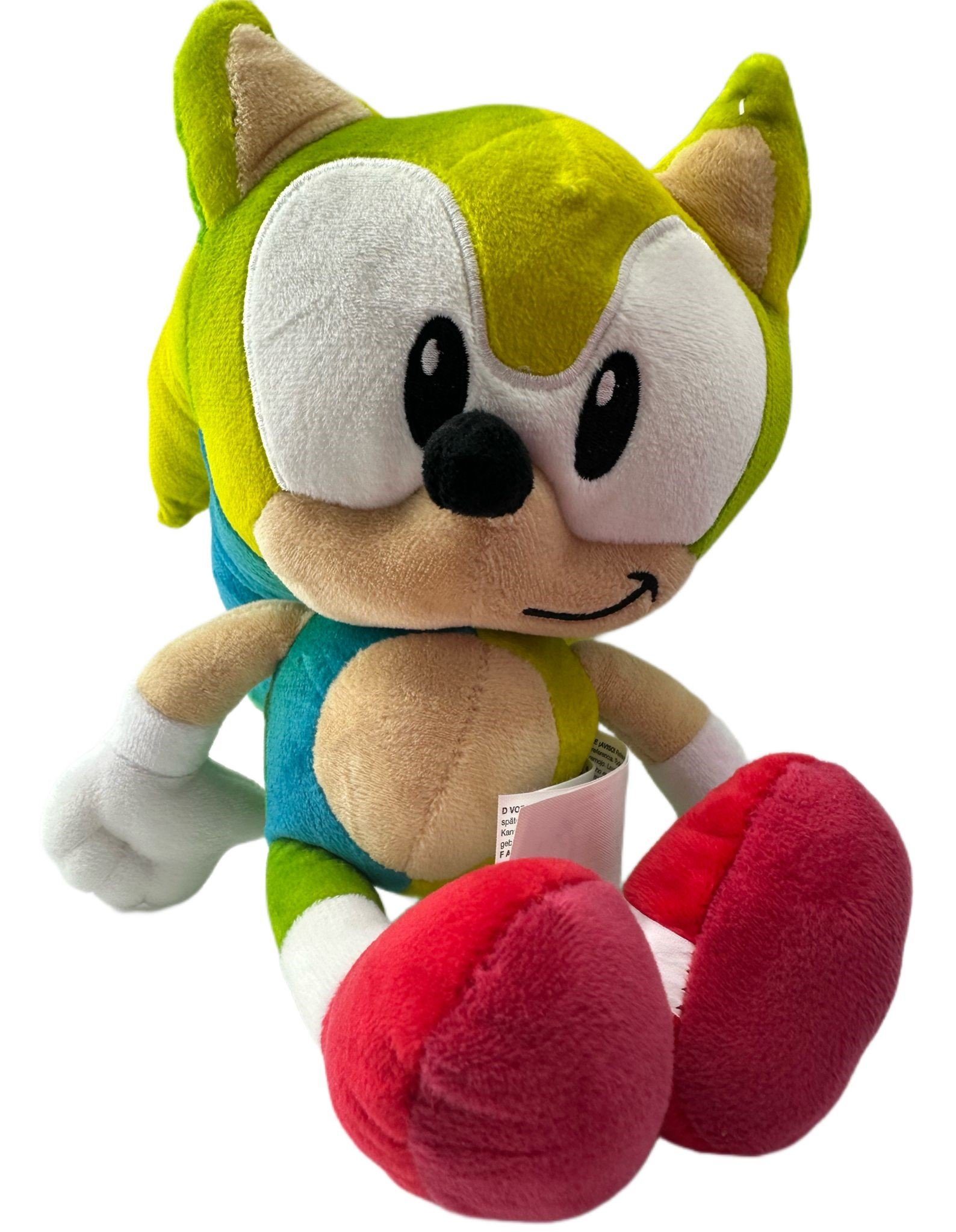 Sonic SEGA Kuscheltier Sonic The Hedgehog SEGA 30 cm Sonic Kuscheltier Rainbow grün (1-St), Super weicher Plüsch Stofftier Kuscheltier für Kinder zum spielen