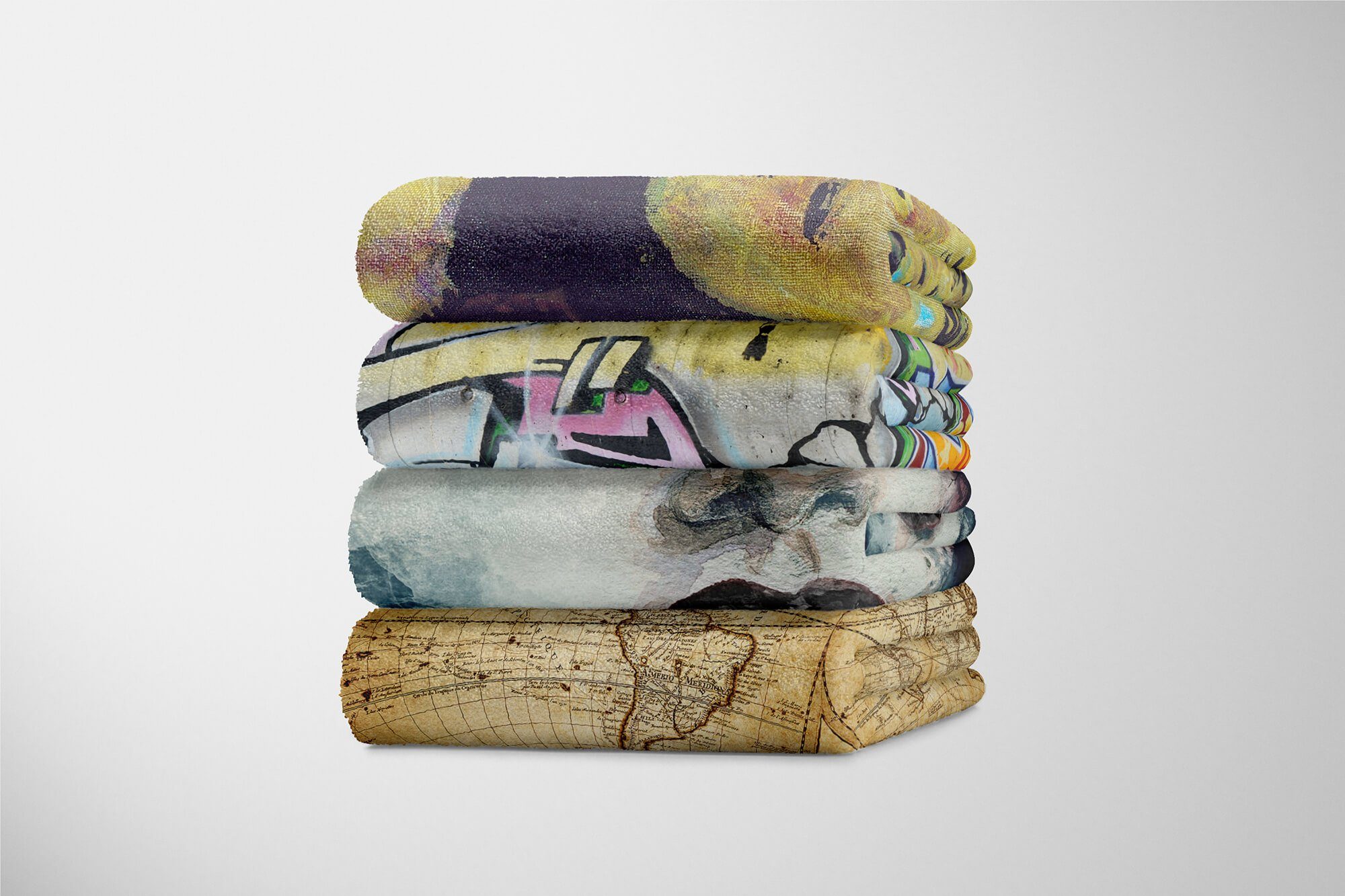 (1-St), Handtuch Frauen mit Fotomotiv Baumwolle-Polyester-Mix Saunatuch Handtuch Strandhandtuch Por, Handtücher Art schönes Kuscheldecke Sinus