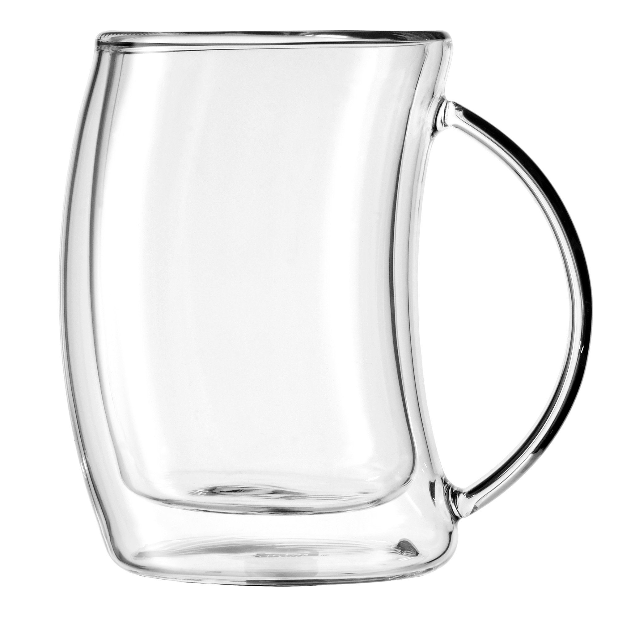 GRÄWE Glas GRÄWE Doppelwandige-Thermogläser, 200ml, 2er Set, gebogen, Glas