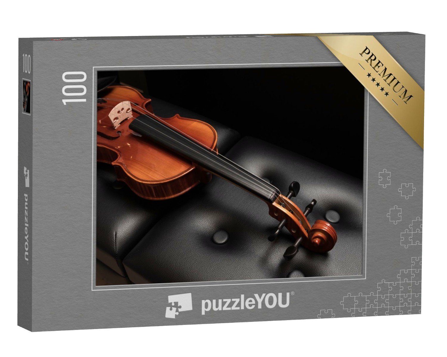 puzzleYOU Puzzle Nahaufnahme einer Geige, 100 Puzzleteile, puzzleYOU-Kollektionen Musik, Menschen