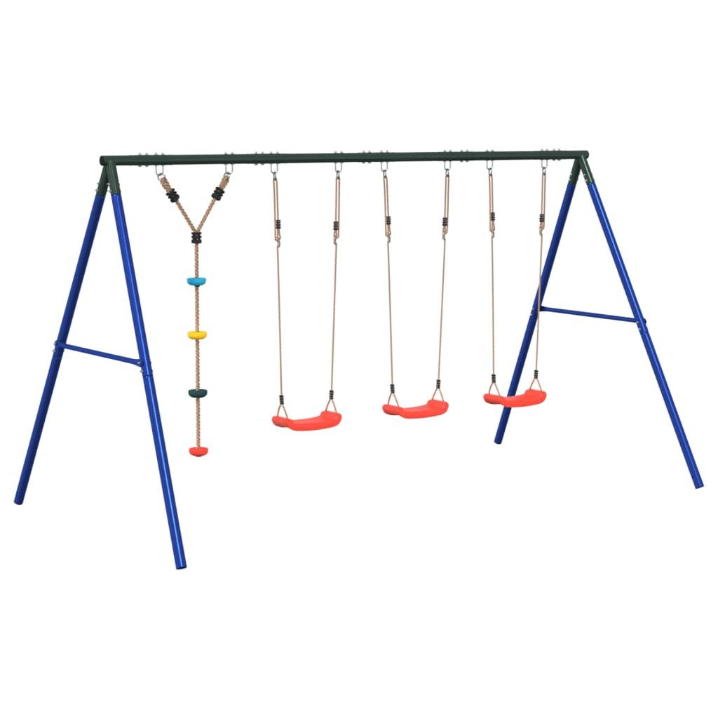 vidaXL Spielturm Schaukel-Set mit Schaukelsitzen und Kletterschaukel