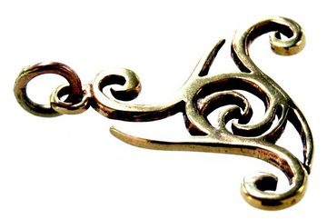 Kiss of Leather Kettenanhänger Triskelen Anhänger Bronze Triskel Dreier Spirale Triskele Kelten Amulett