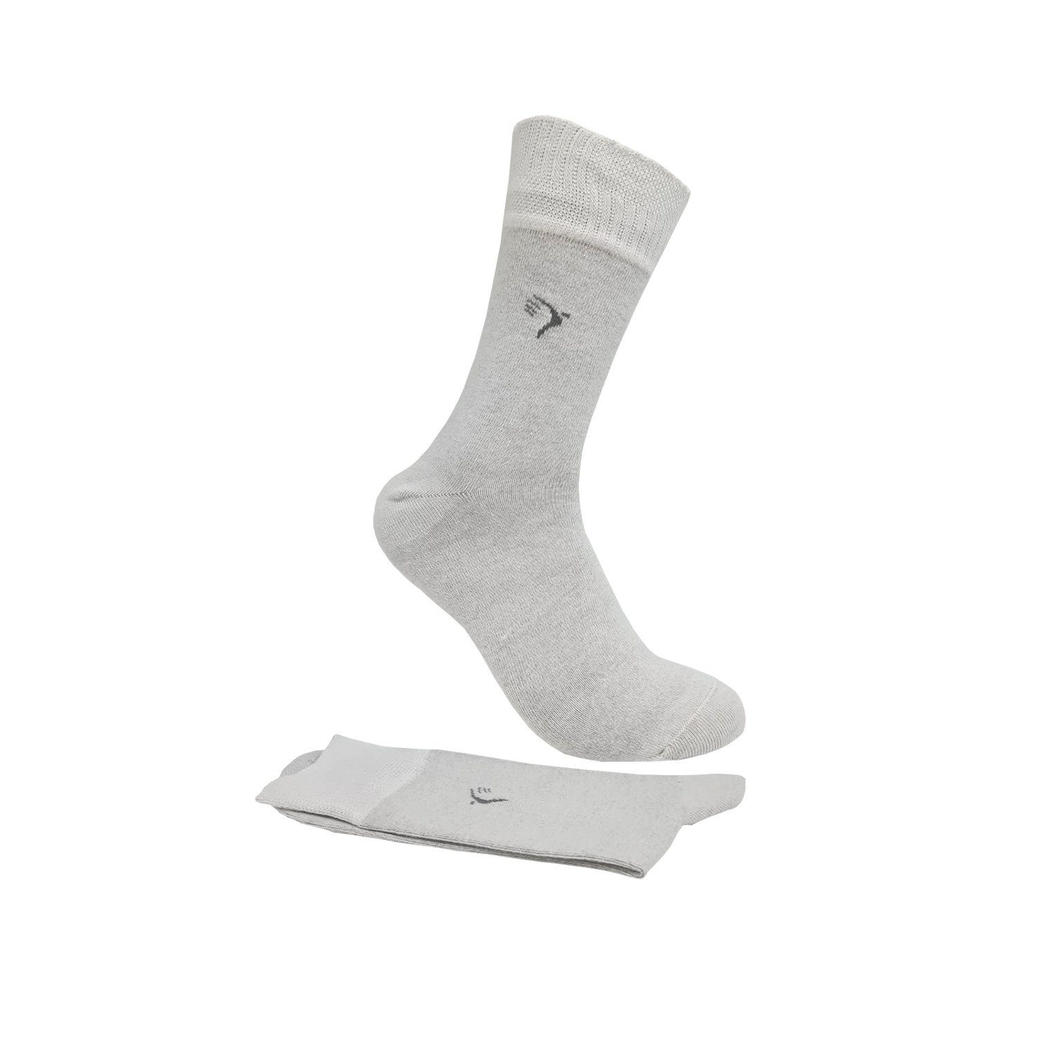 Komfortbund weiß 10% Gummi) (5-Paar) Socken mit Lindner Antibakterielle (ohne Max Silbersocken, Diabetikersocken, Silbergarn