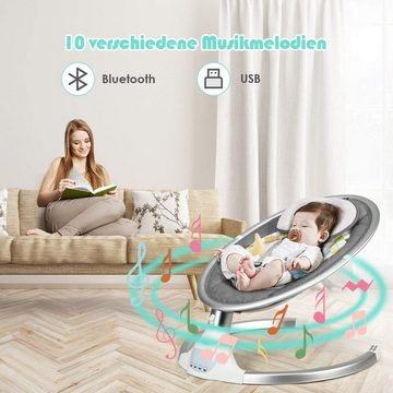 COSTWAY Babywippe Babyschaukel, mit Musik & Timing- & Bluetooth