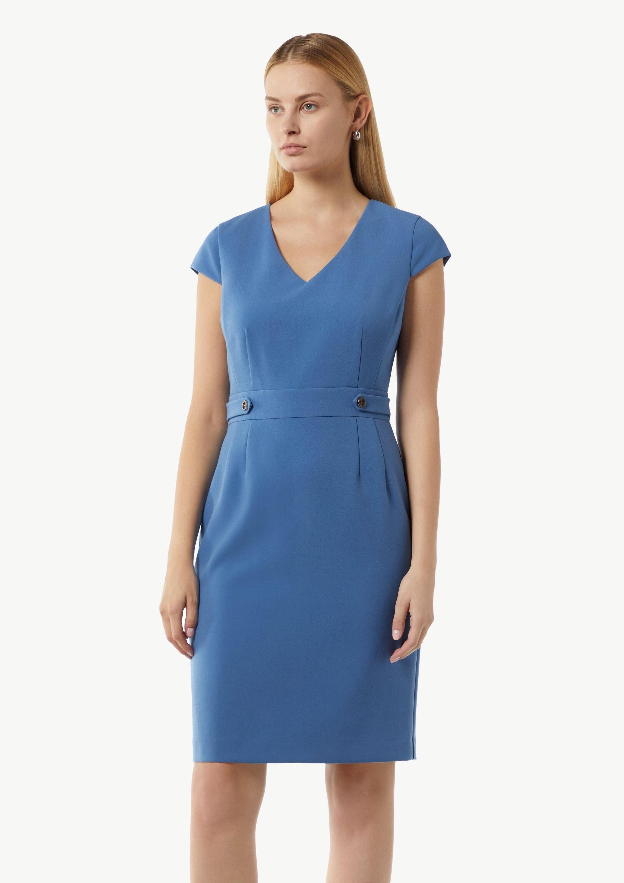 comma Minikleid Kleid Tailliertes Etuikleid aus Twill günstig online kaufen