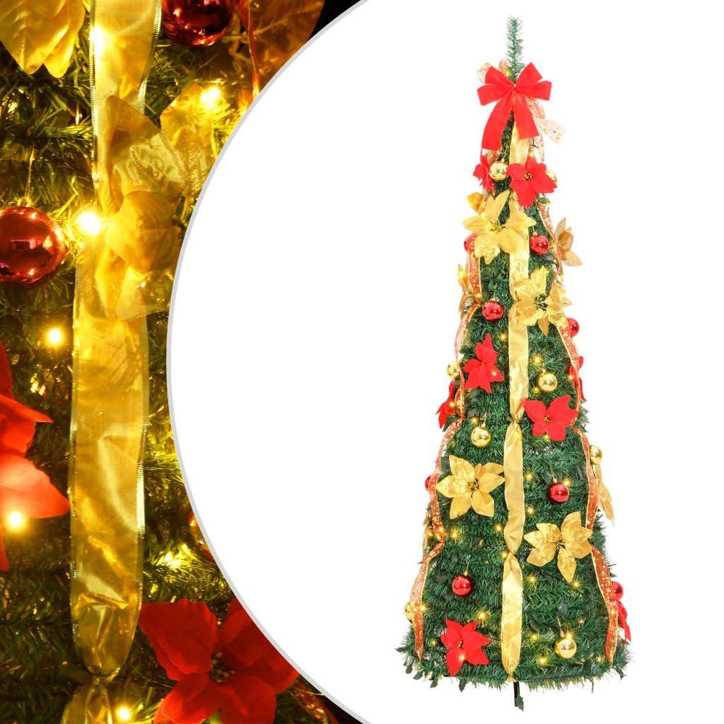 vidaXL LED Baum Pop-Up-Weihnachtsbaum Künstlich 150 LEDs Grün 180 cm