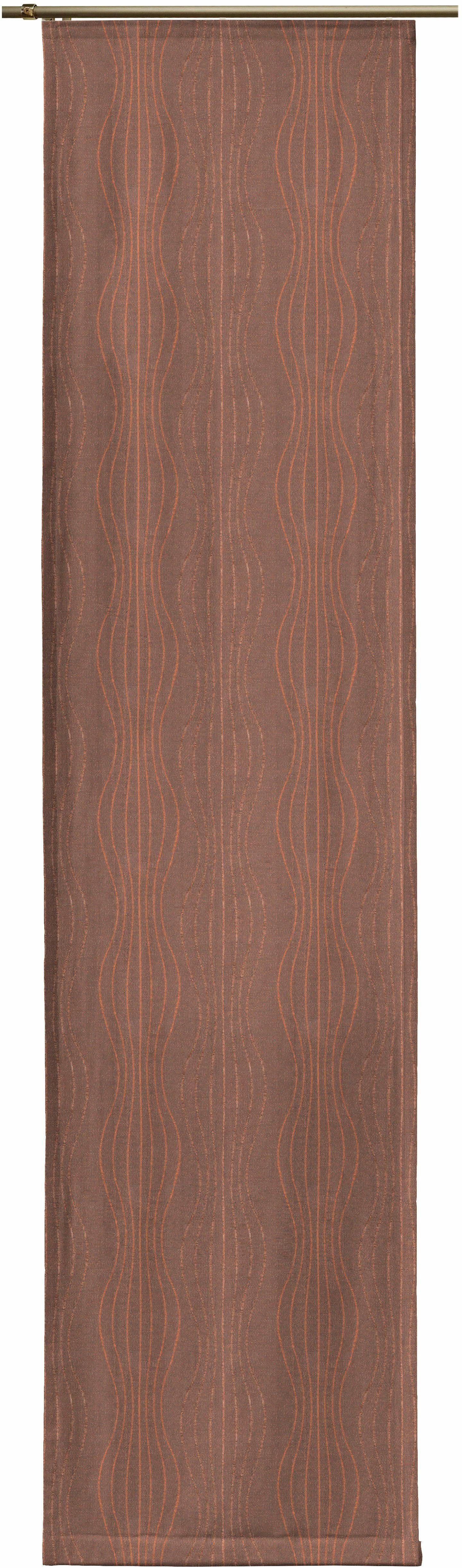 Wirth Schiebegardine Riccia (1 St), Klettband, blickdicht, Jacquard, inkl. Beschwerungsstange