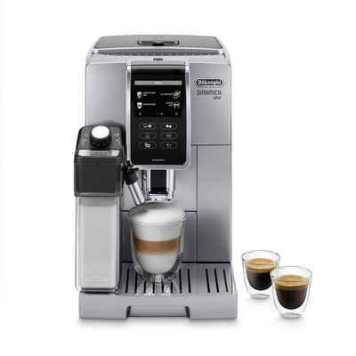 De'Longhi Kaffeevollautomat ECAM 370.95.S Dinamica Plus silber, 300 g Bohnenbehälter, One-Touch, Milchaufschäumsystem