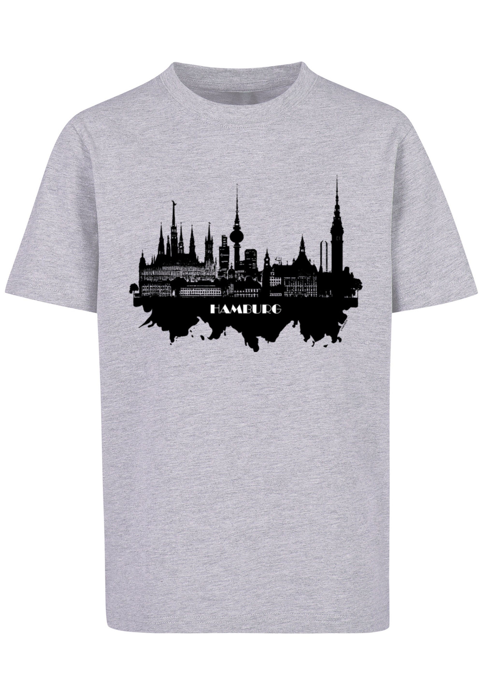 grey Collection T-Shirt Print Cities Hamburg F4NT4STIC skyline heather -