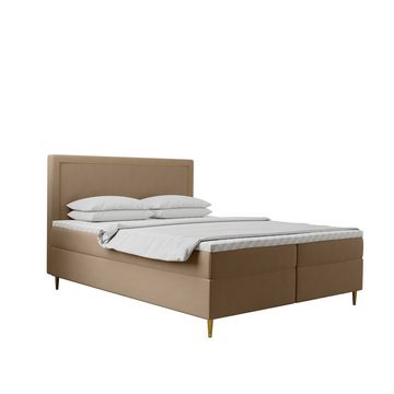 Kaiser Möbel Boxspringbett mit bettkasten matratze topper GOLDEN, Matratze und Topper