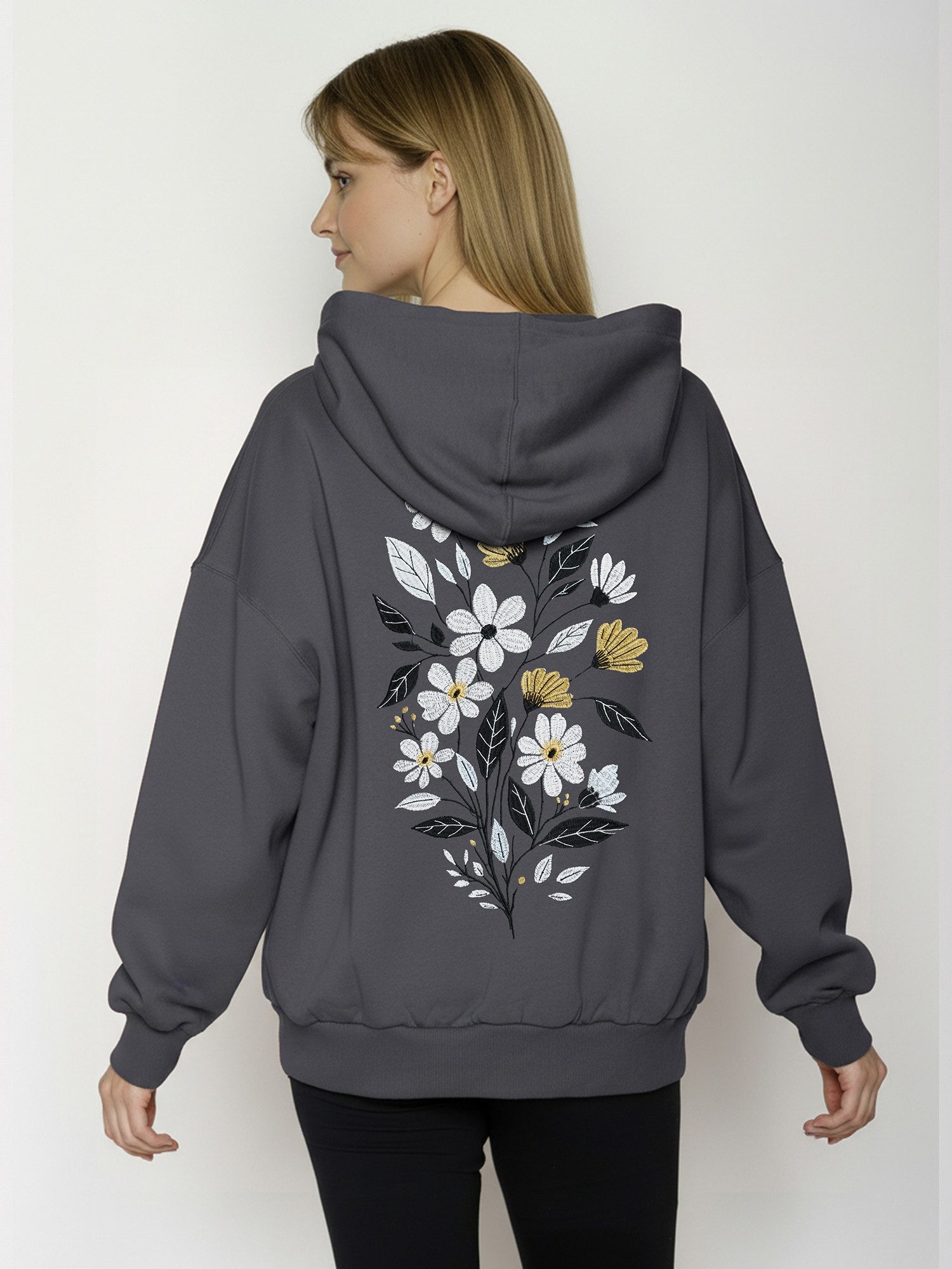 GreenBomb Hoodie Mello Flower Bouquet (1) weitgeschnittener Hoodie, Oversized Fit, aufgesetzte Fronttasche