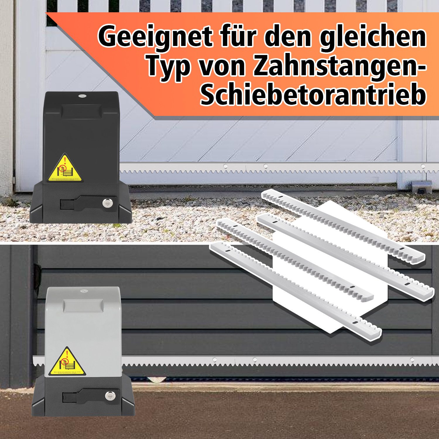 Clanmacy Schiebetorantrieb 4x Zahnstange Schiebetorantrieb Schiebetore Zahnstangen Schiebetor, mit Gleitschiene, (Zahnstange), Betriebene Türen Eisenwaren – Bild 4 von 5