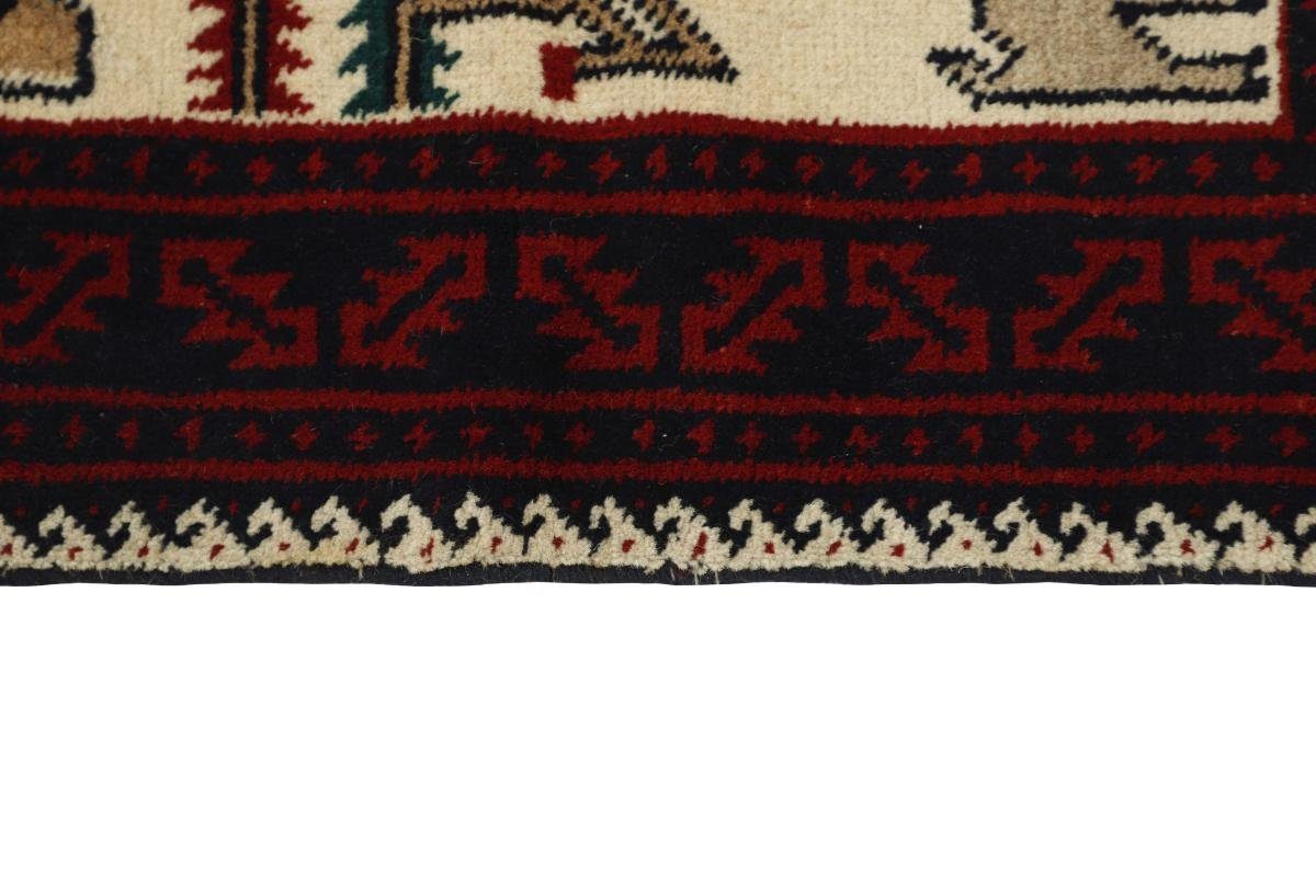 Orientteppich Belutsch 93x178 Handgeknüpfter 6 mm Orientteppich rechteckig, / Läufer, Höhe: Nain Perserteppich Trading