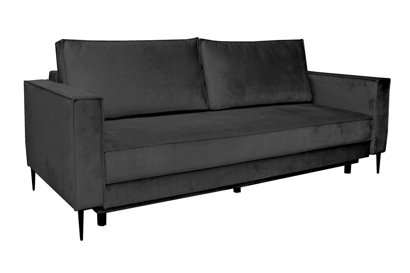 Stoff Tori living Samt daslagerhaus schwarz Big-Sofa Schlafsofa