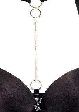 LASCANA Push-up-BH mit extravagantem Rücken aus Spitze und modischen Ringen, sexy Dessous