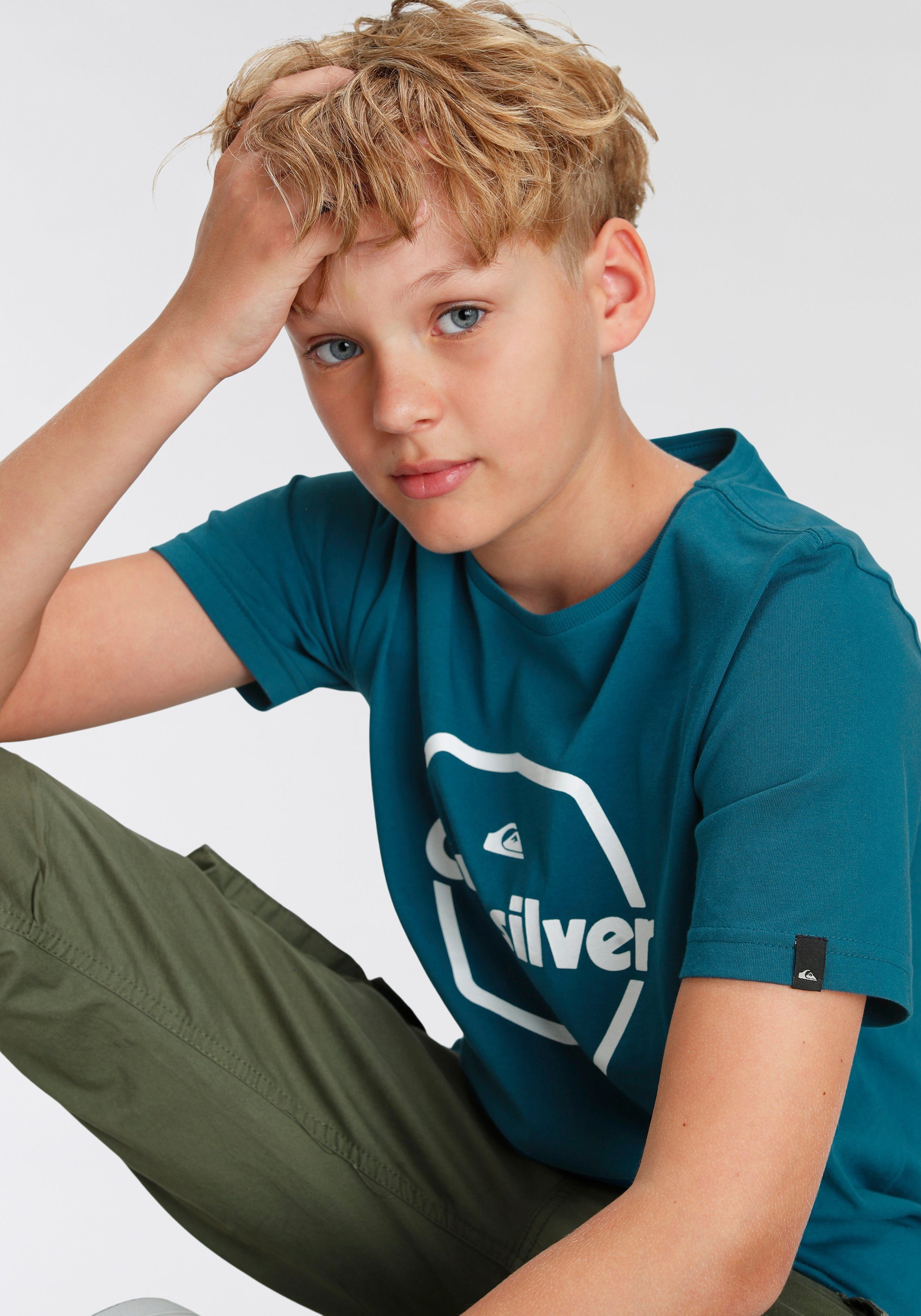 Quiksilver T-Shirt Jungen Doppelpack Logodruck (Packung, 2-tlg) mit