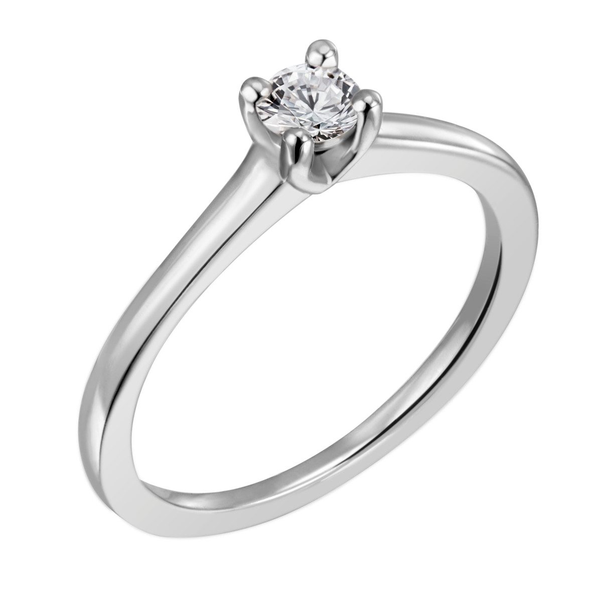 Reflexion Diamonds Solitärring Verlobungsring, 585er Gelb- oder Weißgold, 4er Stotzen, 0,25ct SI, Solitärring, 4er Stotzenfassung, 0,25ct W/SI