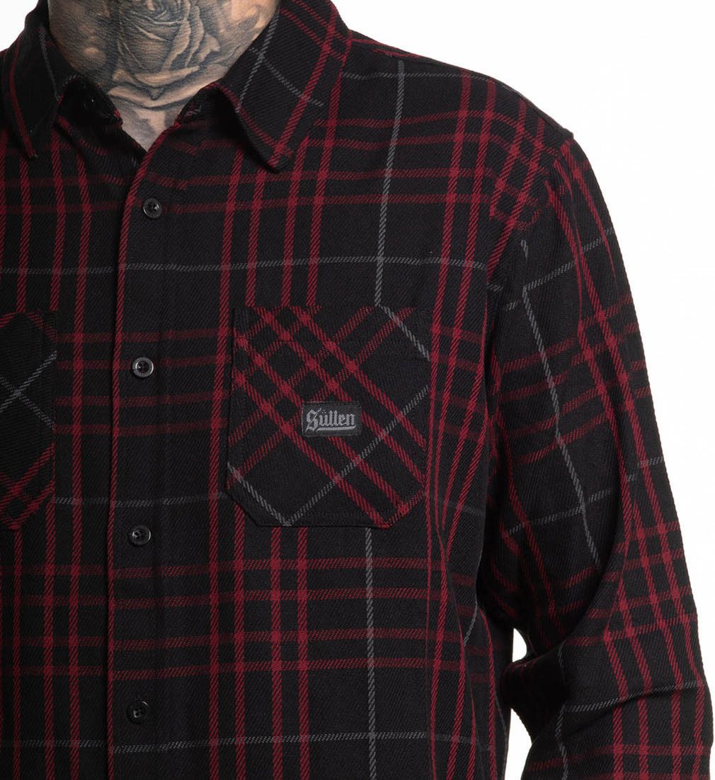 Sullen Clothing Langarmhemd Gridlock Flannel Shirt Holzfällerhemd Kariert – Bild 2 von 4