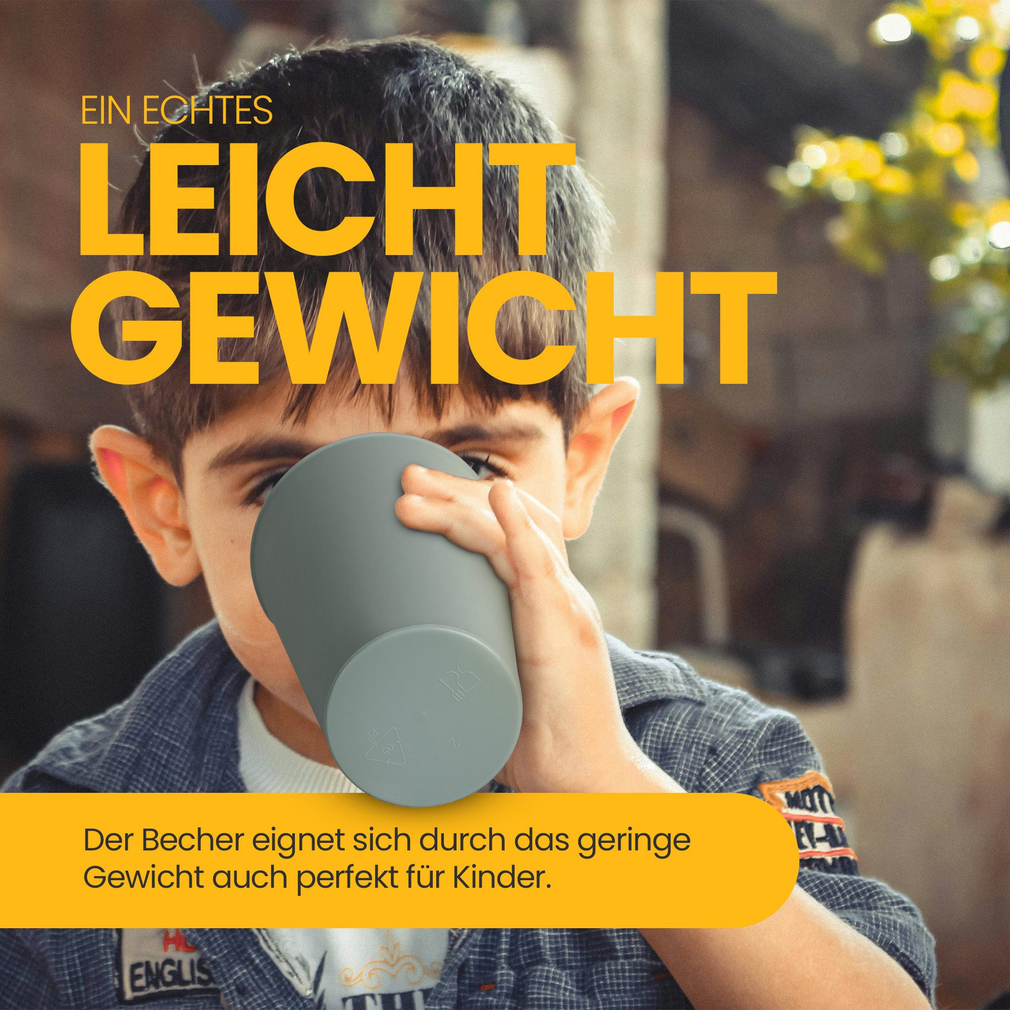 ProHome Mehrwegbecher Trinkbecher BPA Frei 0,2 - 0,4 Liter, Kunststoff, (16-tlg., Plastik Becher), Kunststoffbecher Bruchfester PP - Partybecher Mehrweg, Campin – Bild 5 von 5