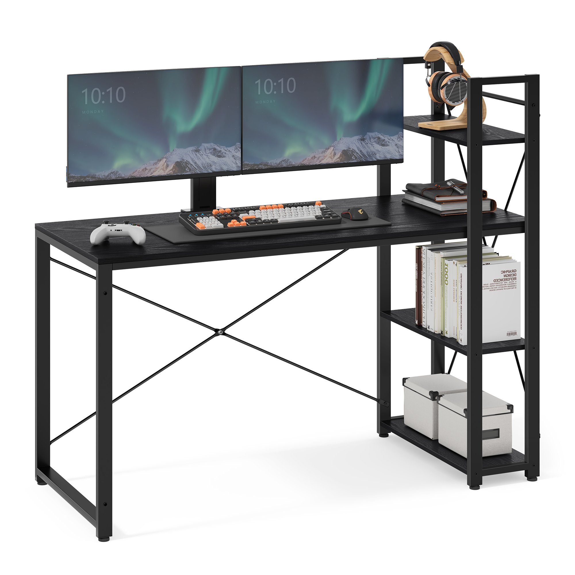 VASAGLE Schreibtisch Computertisch, 120 / 137,2 günstig online kaufen
