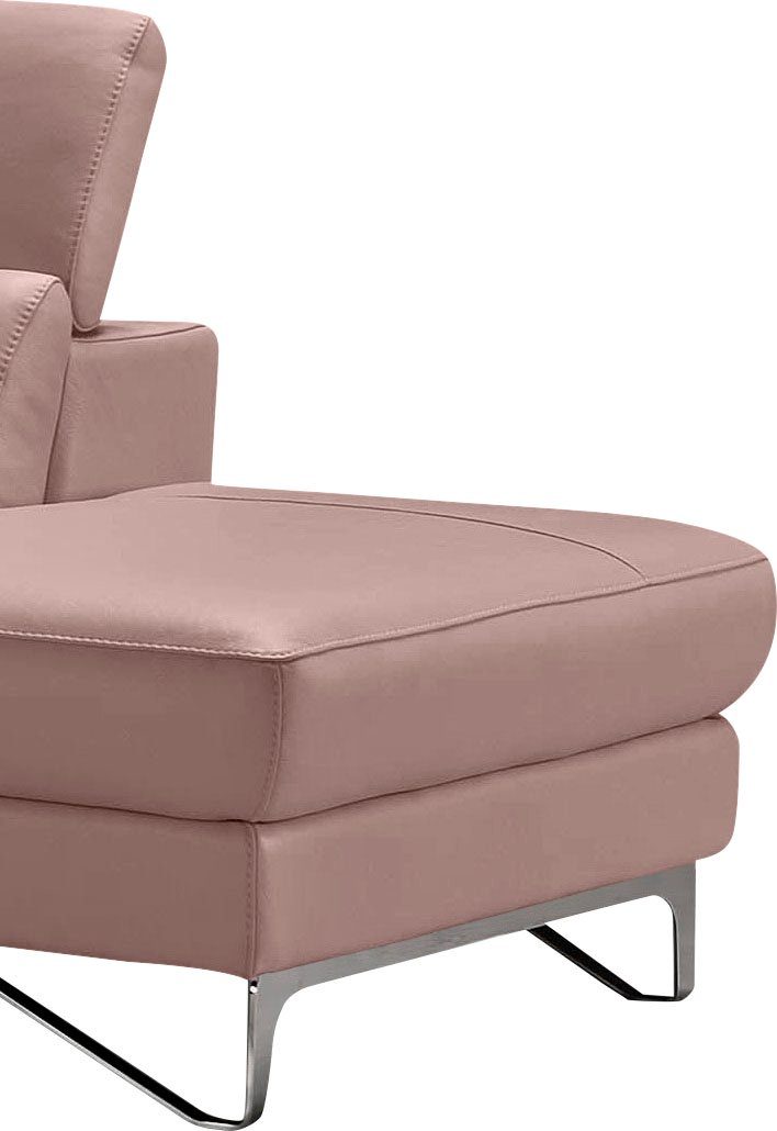 Egoitaliano Ottomane Princess, elegantes Designsofa mit erstklassigem Sitzkomfort, inkl. verstellbarem Kopfteil und edle Designmetallfüße