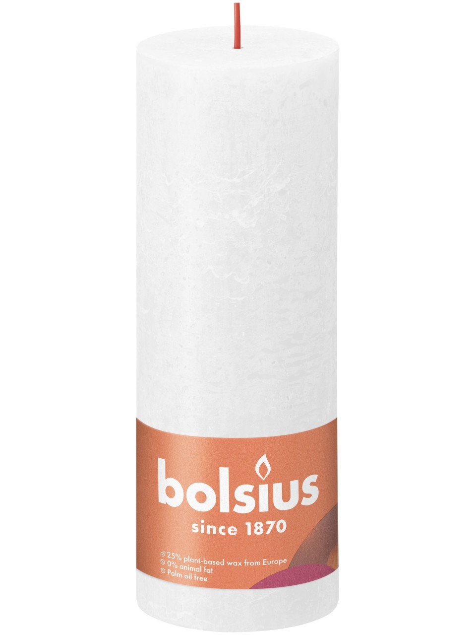 Bolsius Stumpenkerze Bolsius Rustik Stumpenkerze wolkiges weiß, Höhe: