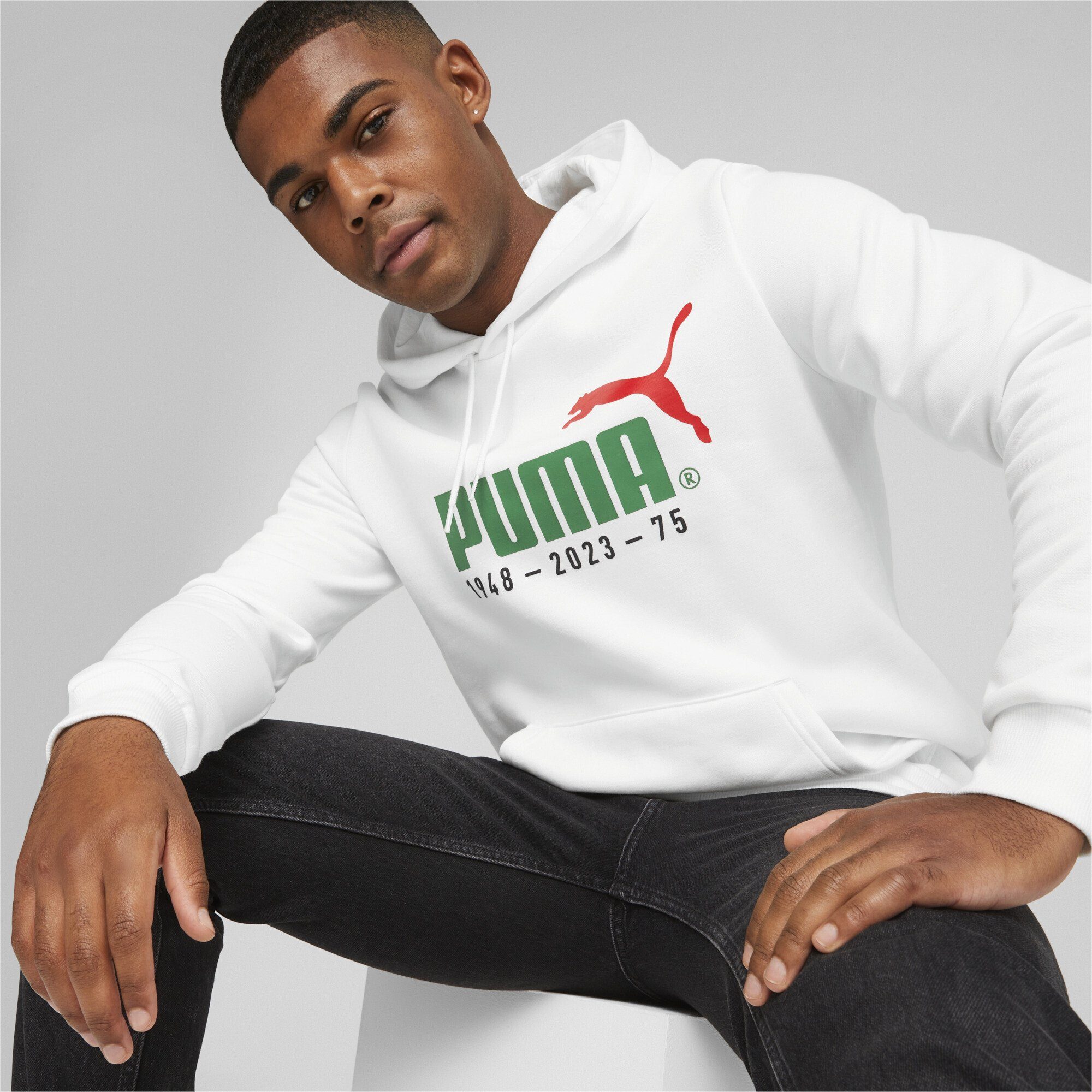 Celebration White Sweatshirt Herren Hoodie 1 PUMA No. Logo