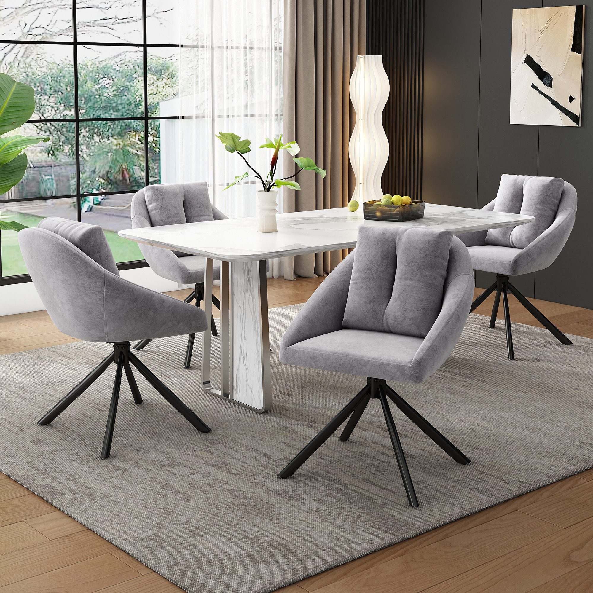 HAUSS SPOLE Esszimmerstuhl 6er Set drehbarer günstig online kaufen