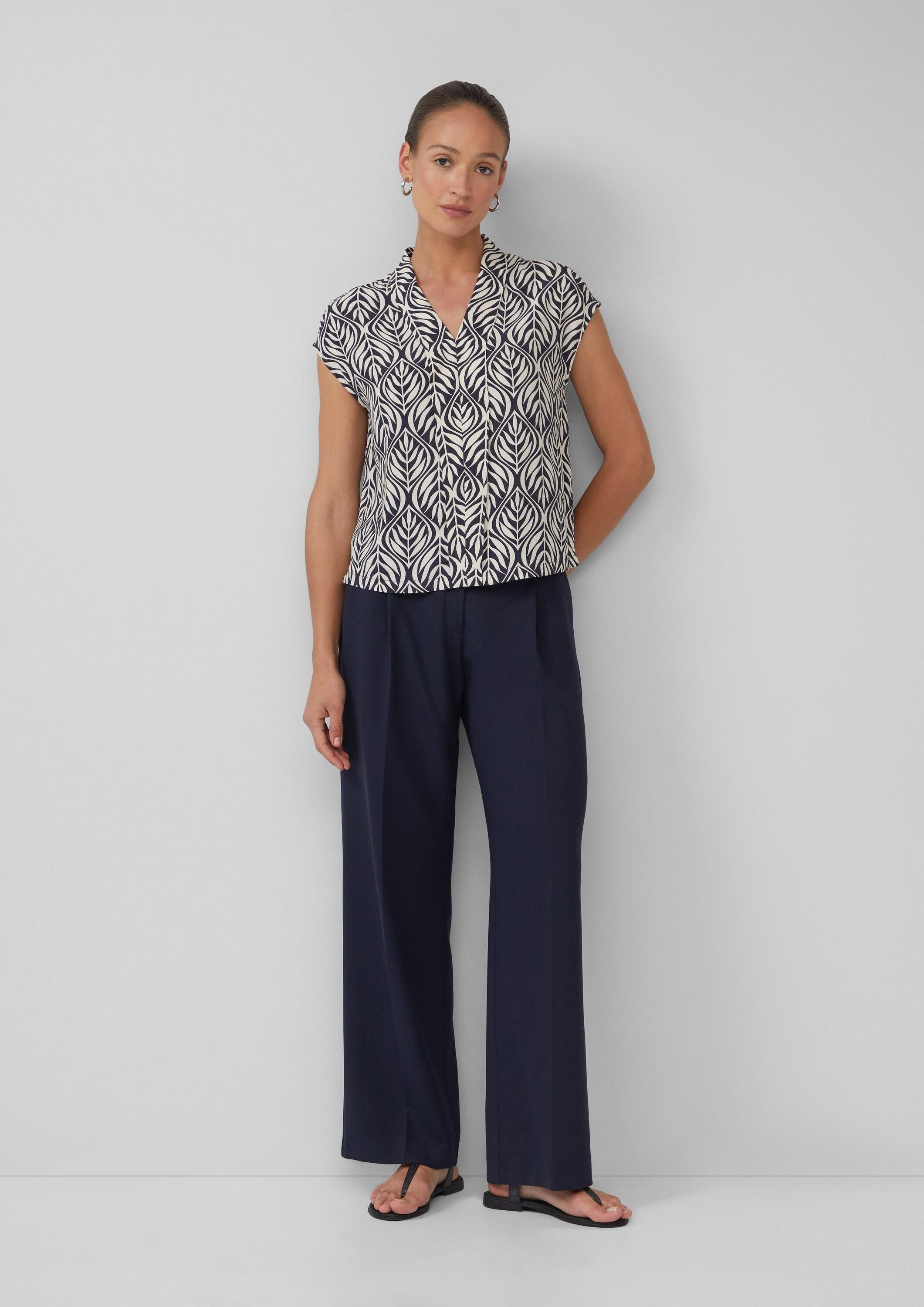 s.Oliver Blusentop Bluse Ärmellose Bluse mit All-over-Print