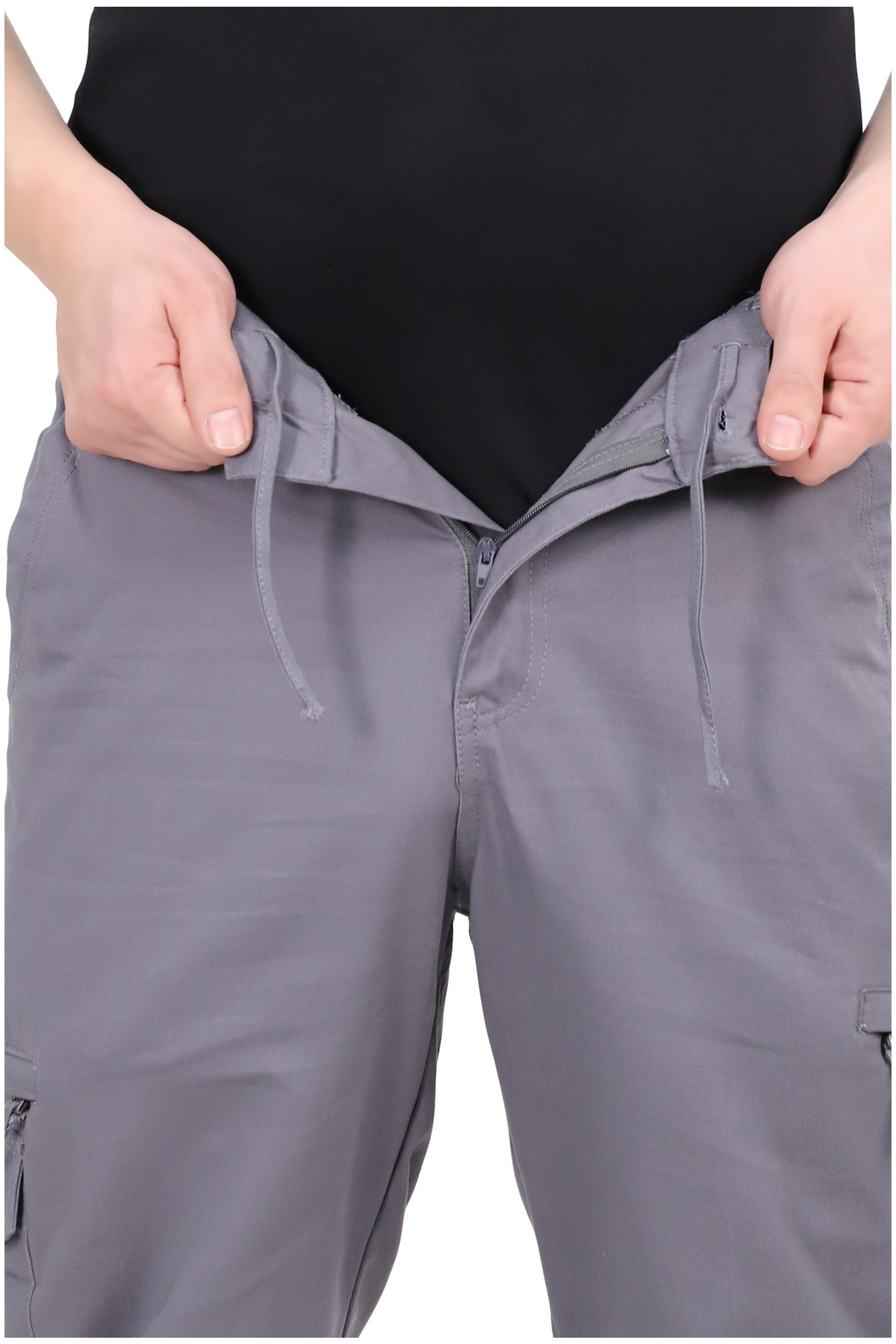 Ben Creek Cargohose J03 lange unifarbene Outdoor Freizeithose mit Multitaschen