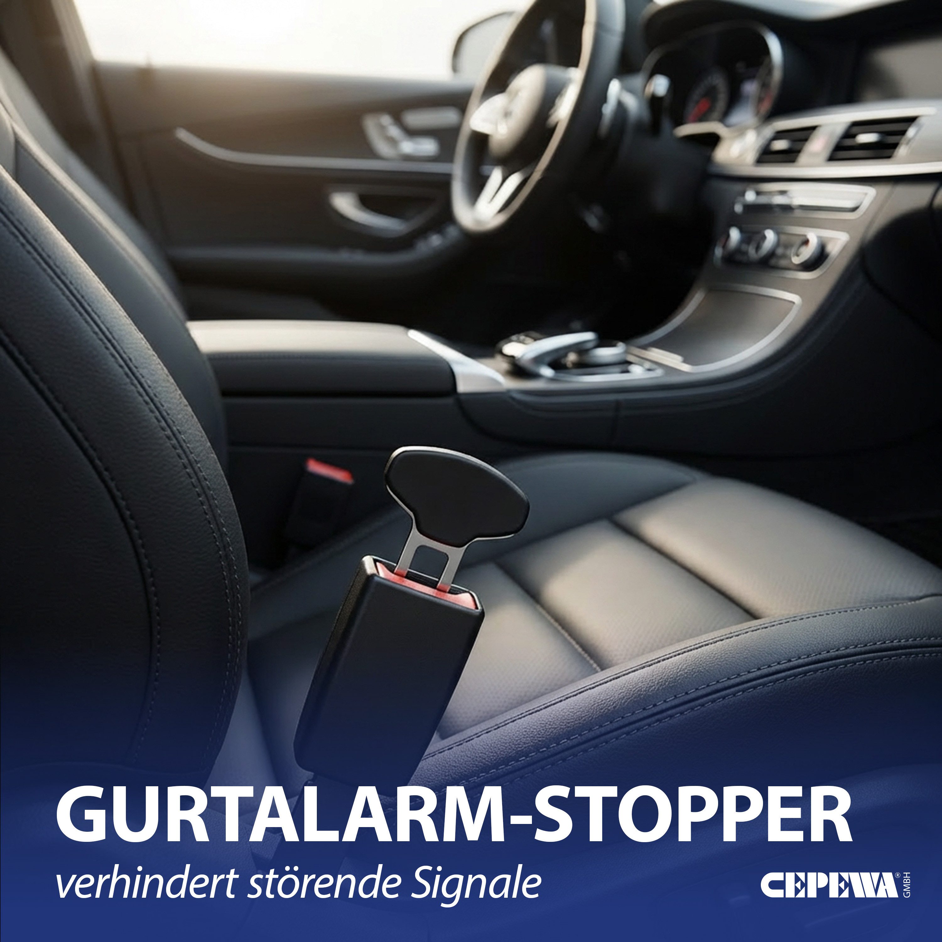CEPEWA Universal Gurtalarm Stopp 6er Set TPR Eisen 5,5x0,7x6cm Gurtwarner Gurtstecker