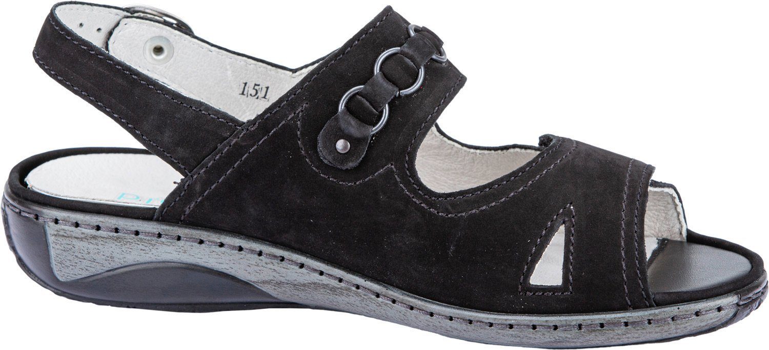 Waldläufer GARDA Riemchensandale, Sommerschuh, Sandalette, Keilabsatz, mit Druckknopf, G-Weite