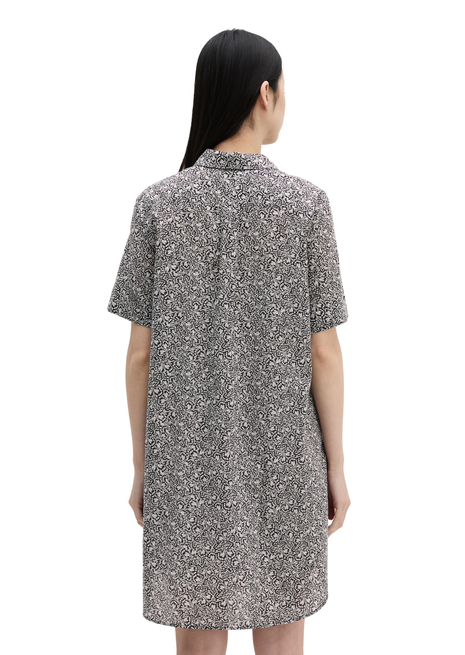 Marc O'Polo Hemdblusenkleid aus bedrucktem Baumwoll-Voile