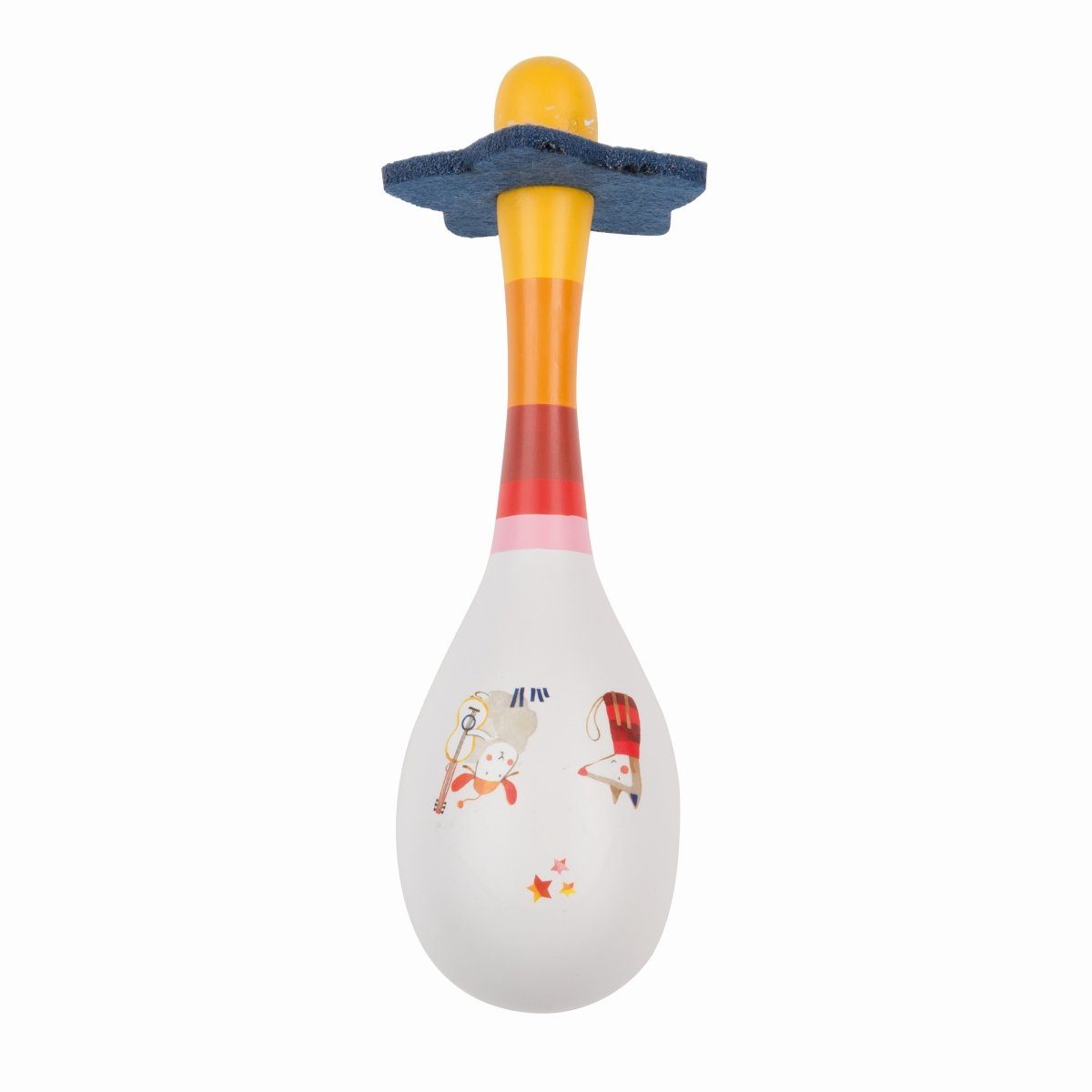 Moulin Roty Maraca Maracas rosa 15,5cm Rassel Musikinstrument Holzspielzeug