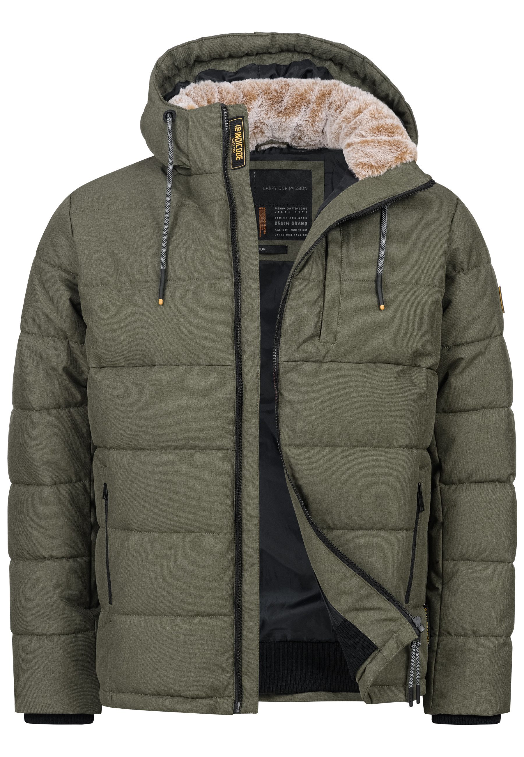 Indicode Winterjacke Herren INHebero Jacke Winter Herrenjacke Wattierte Ste günstig online kaufen