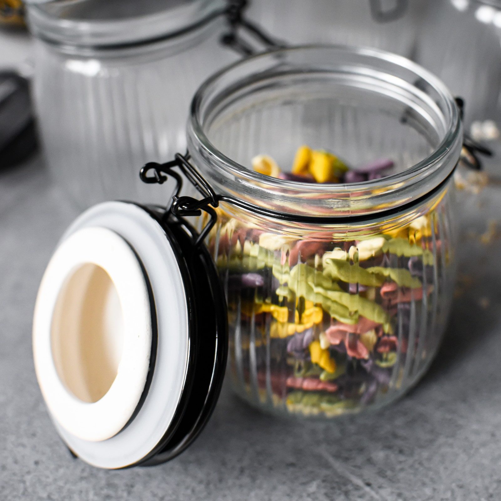 Sendez Einmachglas 6 Einmachgläser 720ml mit Keramikdeckel Vorratsgläser Vorratsgefäß, Glas, (6-tlg)