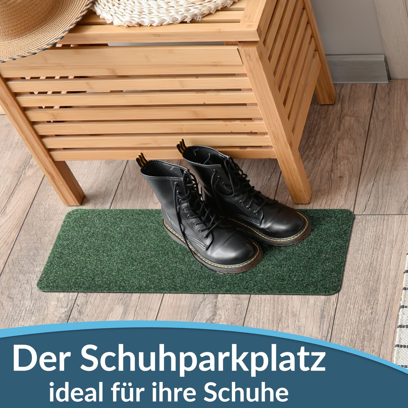 ANRO Fußmatte POET Schuhparkplatz schmal Schmutzfangmatte Unifarben, eckig, günstig online kaufen