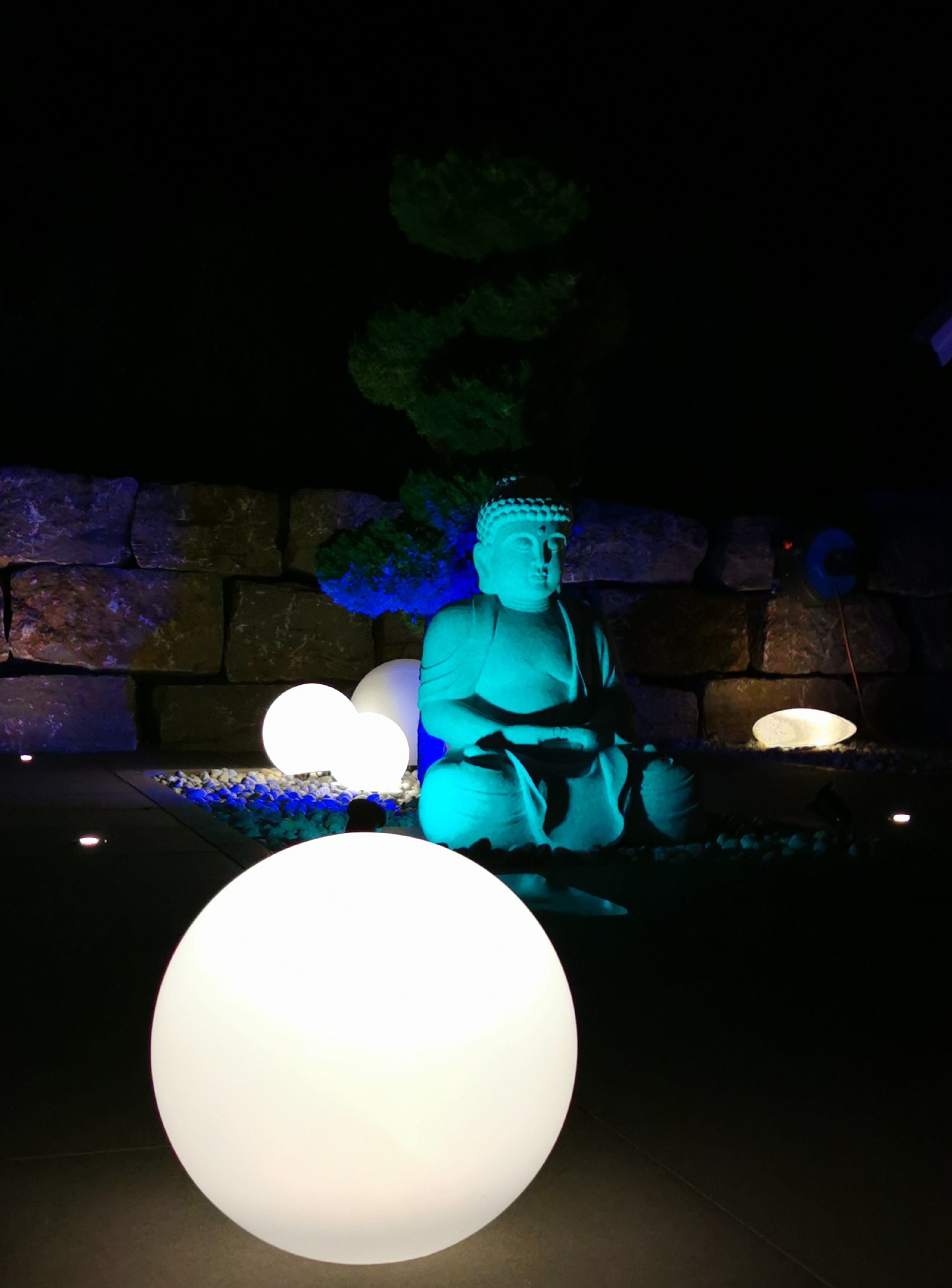 TRANGO LED Kugelleuchte, 1er Set 200WB IP65 Gartenkugel in Weiß matt 20cm D günstig online kaufen