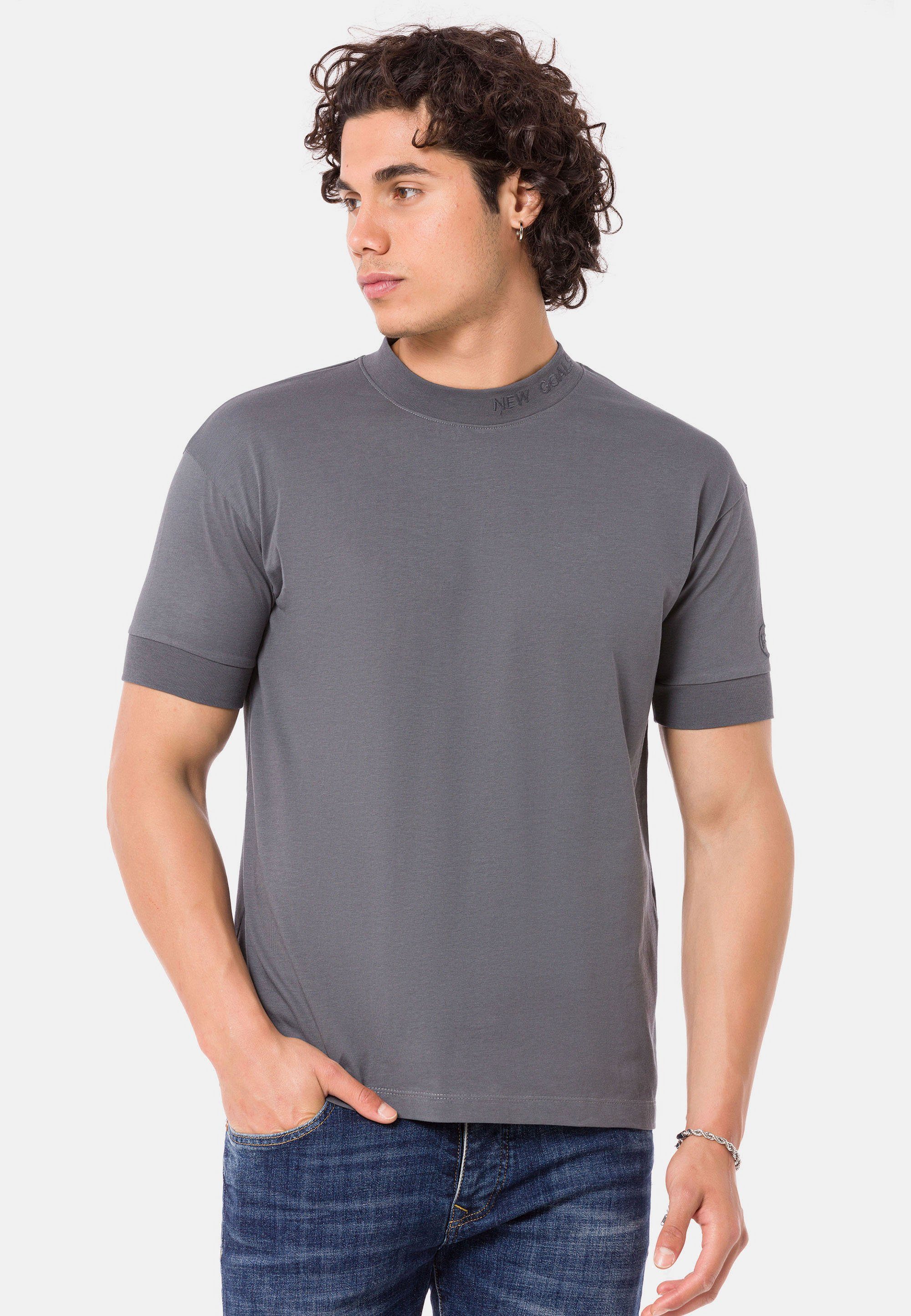 RedBridge T-Shirt Widnes mit Logo-Bestickung grau