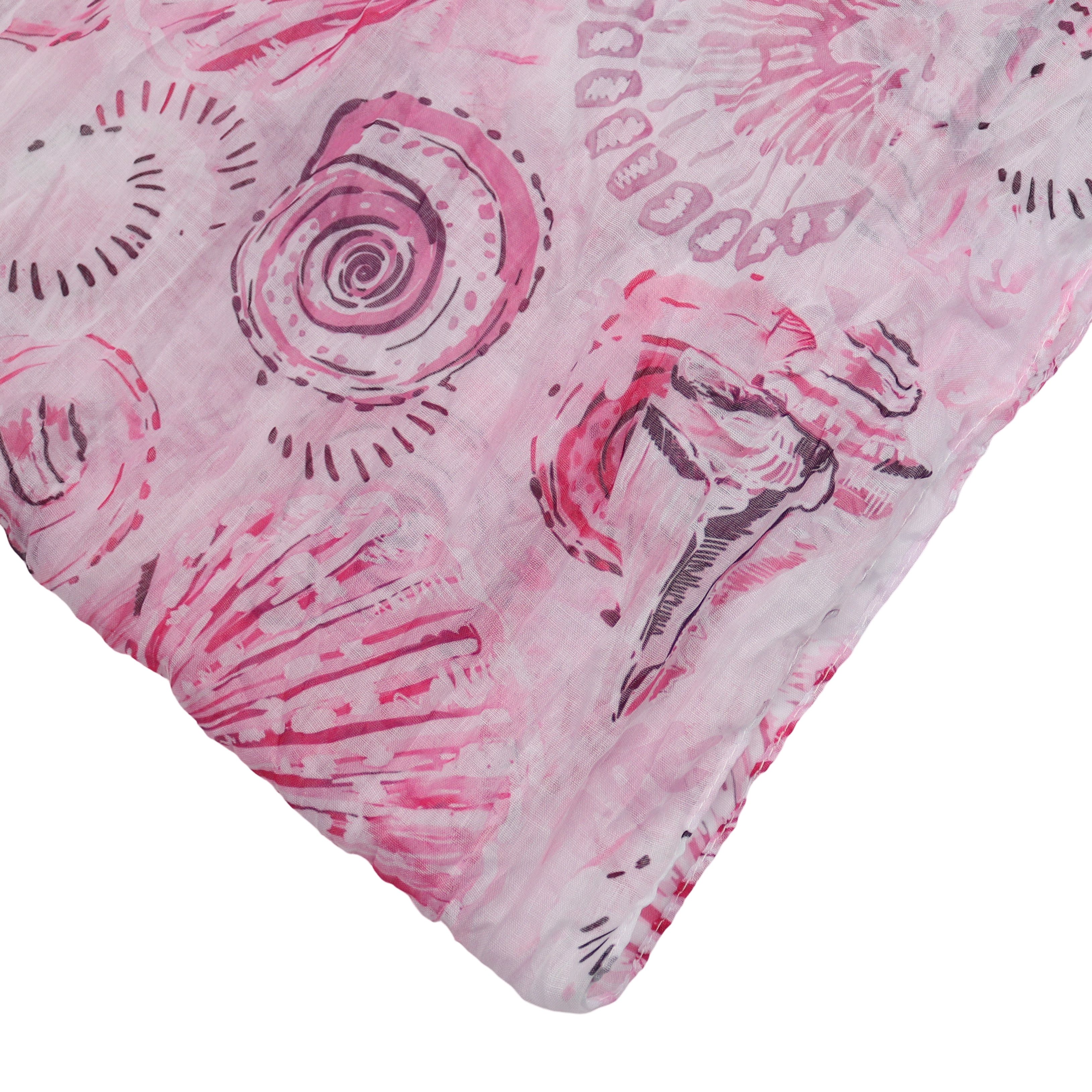 MIRROSI Loop Damen Schal mit Unterwasserwelt-Muster Weich Schlauchschal, (Zweimal um den Hals wickelbar, ca.45x75cm), Damen Halstuch ideal für Frühling, Sommer  – Bild 3 von 4