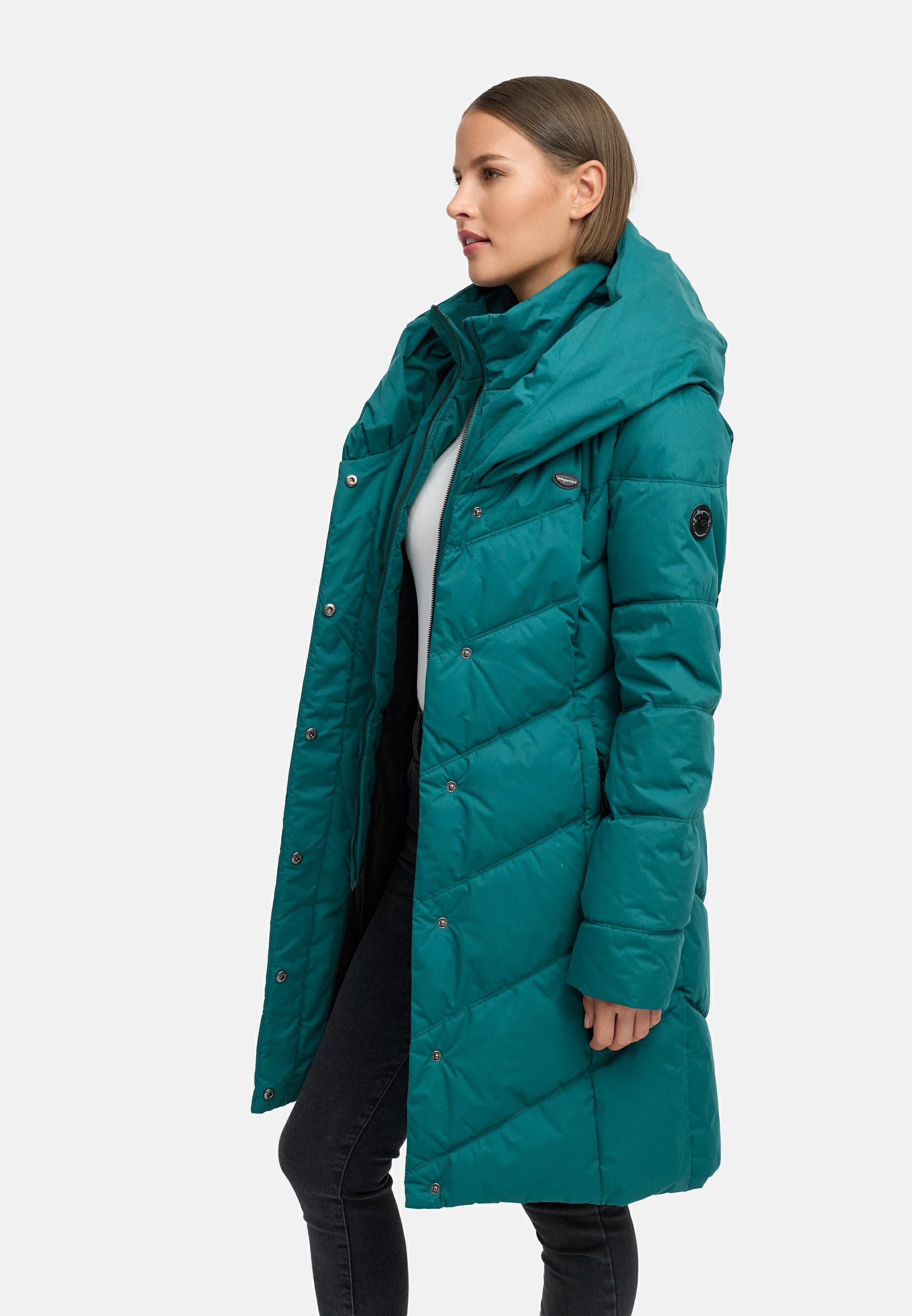 Ragwear Steppmantel Natalka stylischer, gesteppter Winterparka mit gefütterter Kapuze
